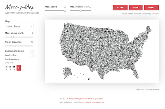 Weave the world with messy lines